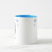 Personalisiertes Weihnachtsschneeflogramm D Tasse (Zentrum)