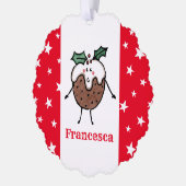Personalisiertes Weihnachtsspiel Ornament Karte (Links)