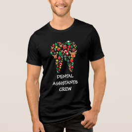 Personalisiertes Weihnachtsteam der Zahnärzte Tri-Blend Shirt