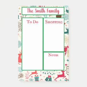 Personalisiertes Weihnachtsthema Post-it Klebezettel