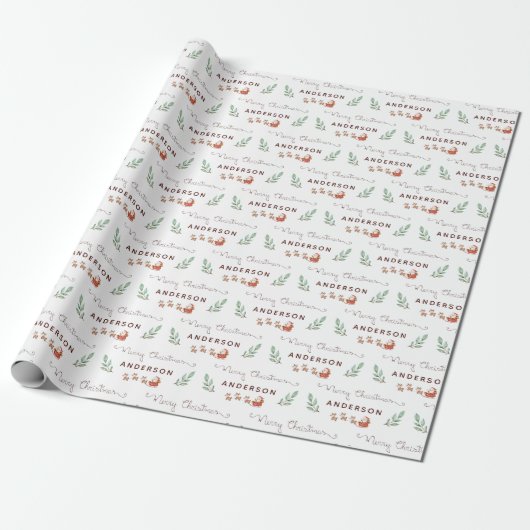 Personalisiertes Weihnachtswackelpapier Geschenkpapier (Ungerollt)