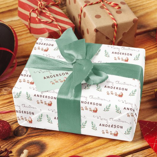 Personalisiertes Weihnachtswackelpapier Geschenkpapier