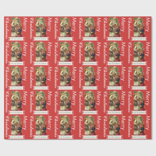 Personalisiertes Weihnachtswackelpapier Geschenkpapier (Flach)