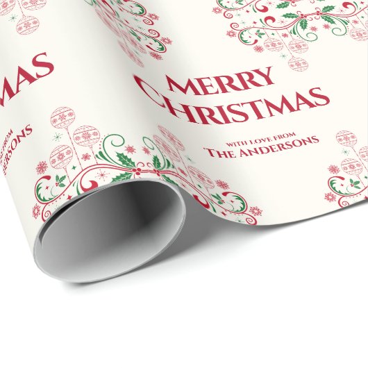 Personalisiertes Weihnachtswackelpapier Geschenkpapier (Rolleneckpunkt)