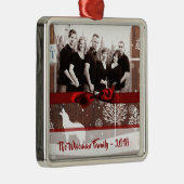 Personalisiertes Weihnachtswald Wolf FOTO Ornament (Rechts)