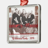 Personalisiertes Weihnachtswald Wolf FOTO Ornament (Links)