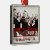 Personalisiertes Weihnachtswald Wolf FOTO Ornament (Rechts)