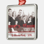 Personalisiertes Weihnachtswald Wolf FOTO Ornament (Links)