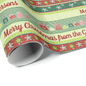 Personalisiertes Weihnachtswappenpapier Geschenkpapier (Rolleneckpunkt)