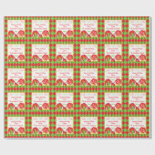 Personalisiertes Weihnachtswaschpapier Geschenkpapier (Flach)