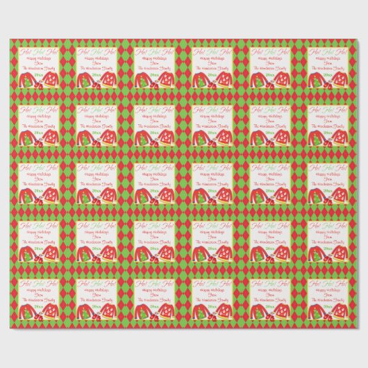 Personalisiertes Weihnachtswaschpapier Geschenkpapier (Flach)