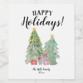 Personalisiertes Weihnachtsweinlabel Weinetikett (Einzelnes Label)