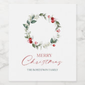 Personalisiertes Weihnachtsweinsiegel Weinetikett (Einzelnes Label)