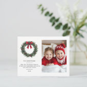 Personalisiertes Weihnachtswetter-Foto Postkarte (Stehend Vorderseite)