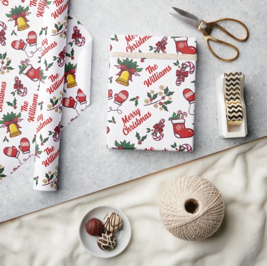 Personalisiertes Weihnachtswrapping Paper — Cust Geschenkpapier (Kunsthandwerk)