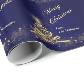 Personalisiertes Weihnachtswrapping-Papier Geschenkpapier (Rolleneckpunkt)