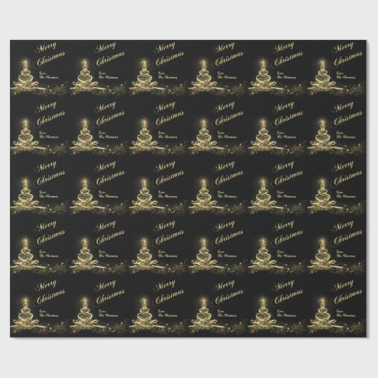 Personalisiertes Weihnachtswrapping-Papier Geschenkpapier (Flach)