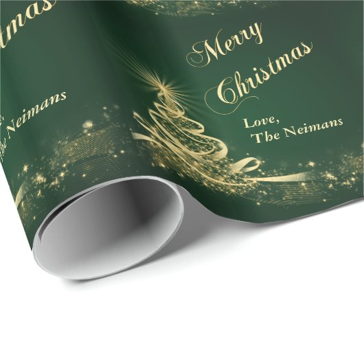 Personalisiertes Weihnachtswrapping-Papier Geschenkpapier (Rolleneckpunkt)