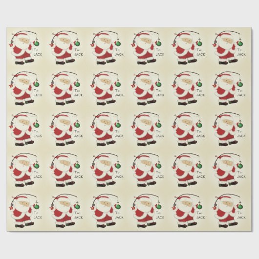 Personalisiertes Weihnachtswrapping-Papier Geschenkpapier (Flach)