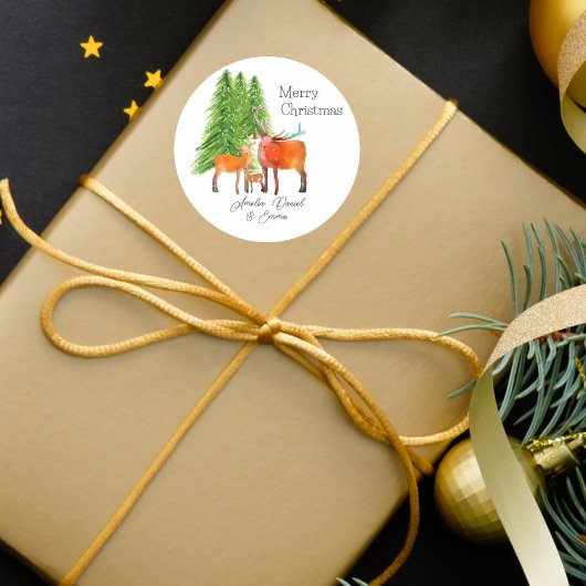 Personalisiertes Weihnachtswunder Runder Aufkleber