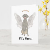 Personalisiertes Weimaraner-Beileid-Gedächtnis Karte (Gelbe Blume)