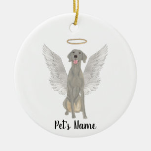 Personalisiertes Weimaraner-Beileid-Gedächtnis Keramik Ornament