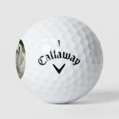 Personalisiertes Weimaraner-Hund-Foto und Name des Golfball (Logo)