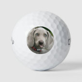 Personalisiertes Weimaraner-Hund-Foto und Name des Golfball (Vorderseite)