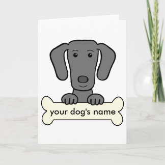 Personalisiertes Weimaraner Karte