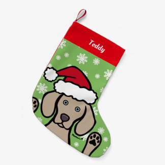 Personalisiertes Weimaraner Weihnachten Kleiner Weihnachtsstrumpf