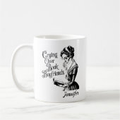 Personalisiertes Weinen über Buchfreunde Buchwürme Kaffeetasse (Links)