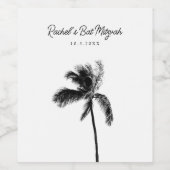 Personalisiertes Weinetikett aus schwarzem und wei (Einzelnes Label)