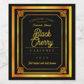 Personalisiertes Weinetikett aus Schwarzgold (Einzelnes Label)