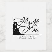 Personalisiertes Weinetikett für Herrn und Frau (Einzelnes Label)