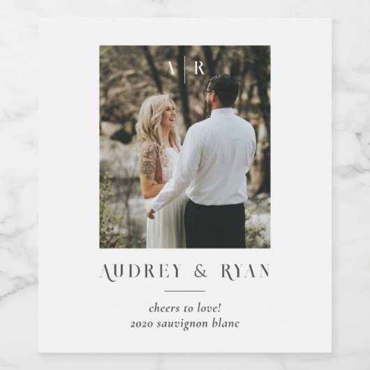 Personalisiertes Weinflaschen-Etikett mit Foto Weinetikett (Einzelnes Label)