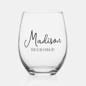 Personalisiertes Weinglas Bridesmaid Ohne Stiel (Vorderseite)