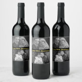 Personalisiertes Weinlabel Happy 50-jähriges Pic Weinetikett (Flaschen)
