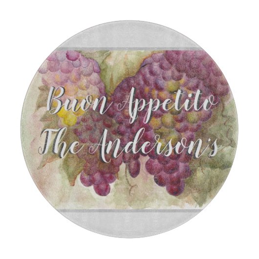 Personalisiertes Weinland Toskana Inspiriert Schneidebrett (Vorderseite)