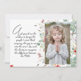 Personalisiertes Weisheitsgebet mit Foto, Name. . Einladung