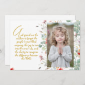 Personalisiertes Weisheitsgebet mit Foto, Name. . Einladung (Vorne/Hinten)