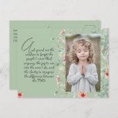 Personalisiertes Weisheitsgebet mit Foto, Name. . Postkarte (Vorne/Hinten)