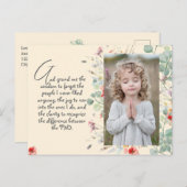 Personalisiertes Weisheitsgebet mit Foto, Name. . Postkarte (Vorne/Hinten)