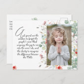 Personalisiertes Weisheitsgebet mit Foto, Name. . Postkarte (Vorne/Hinten)