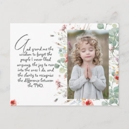Personalisiertes Weisheitsgebet mit Foto, Name. . Postkarte