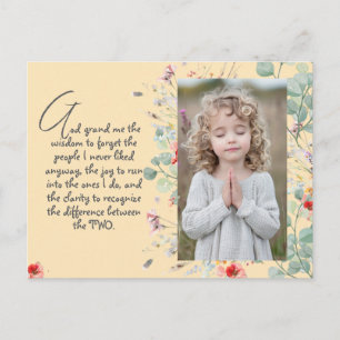 Personalisiertes Weisheitsgebet mit Foto, Name. . Postkarte