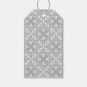 Personalisiertes weiß-graues Muster Geschenkanhänger (Vorderseite)