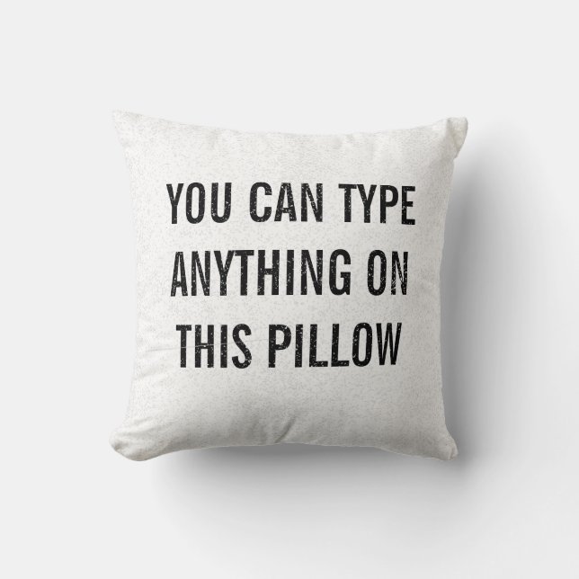 Personalisiertes Weiß Kissen (Vorderseite)