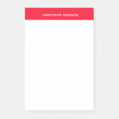 Personalisiertes Weiß und Rot Post-it Klebezettel (Vorderseite)