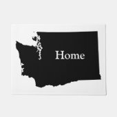 Personalisiertes Weiß und Schwarzes Washington Fußmatte (Vorderseite)