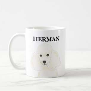 Personalisiertes Weiße Poodle Kaffeetasse